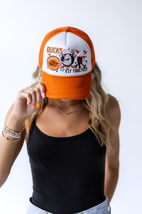 Anaheim Ducks Layer Patch Foam Trucker Hat